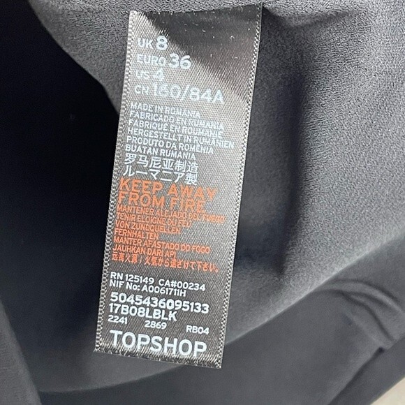 TOPSHOP Black Blazer sz 4 - Picture 5 of 5